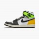 Nike Air Jordan 1 Retro High White Black Volt University Gold Herr 555088-118 Skor