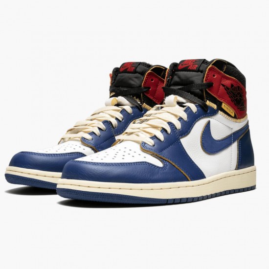 Nike Air Jordan 1 Retro High Union Los Angeles Storm Blue Herr BV1300-146 Skor