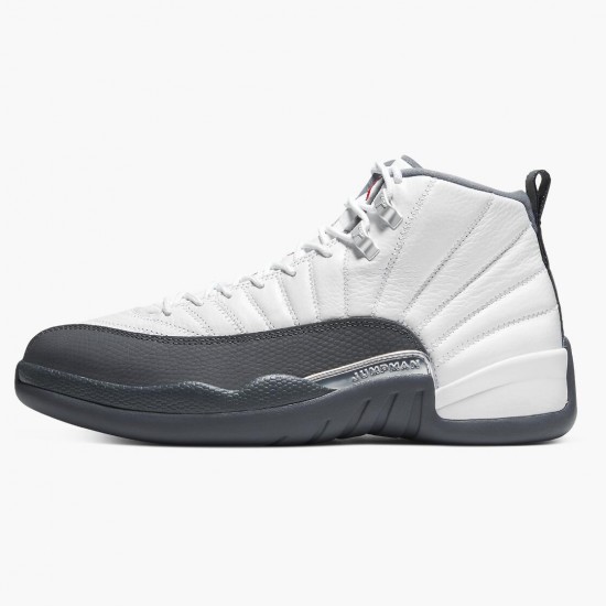 Nike Air Jordan 12 Retro White Dark Grey Herr 130690-160 Skor