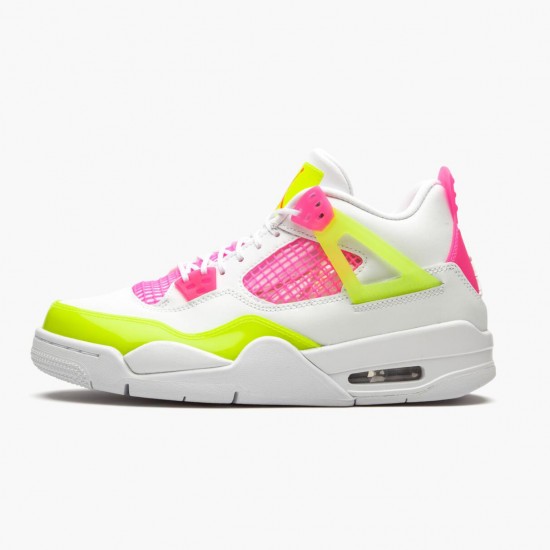 Nike Air Jordan 4 Retro White Lemon Pink Dam/Herr CV7808-100 Skor