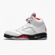 Nike Air Jordan 5 Retro Fire Red Silver Tongue Herr DA1911-102 Skor