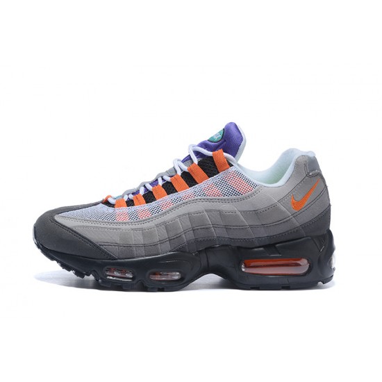 810374-078 Kvinnor/Män Air Max 95 OG QS Svartsafety Orangevolt Skor