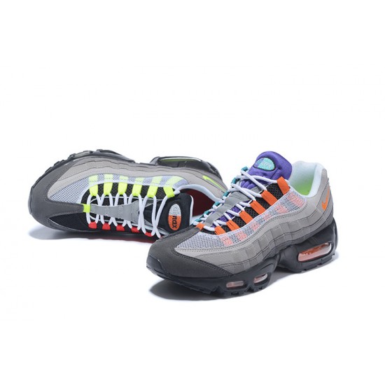 810374-078 Kvinnor/Män Air Max 95 OG QS Svartsafety Orangevolt Skor