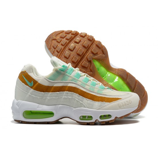 CZ0154-100 Män Air Max 95 TT Vit  Grön Brun Skor