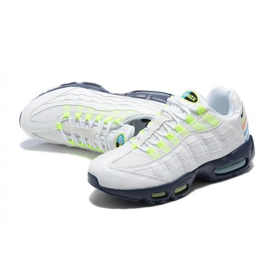 DX1819-100 Män Air Max 95 TT Vit Blå Skor