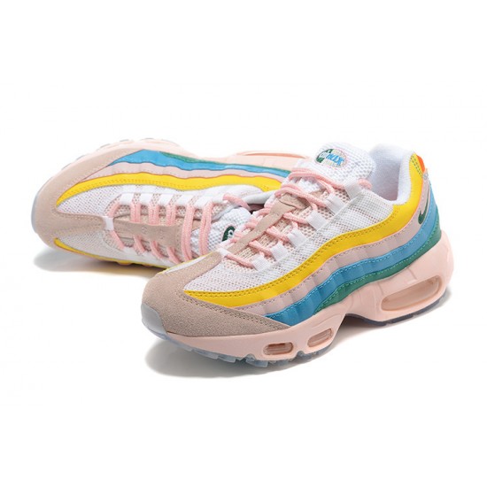 DQ9323-200 Kvinnor Air Max 95 TT Gul Rosa Vit Skor