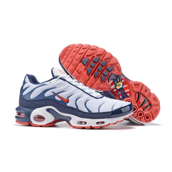 Män Air Max Plus Tn QS Vit Blå and Röd Skor