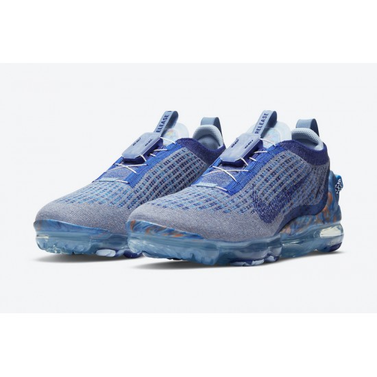 CT1823-400 Kvinnor/Män Air VaporMax 2020 Flyknit Blå Skor