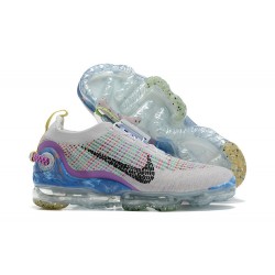 CJ6740-001 Kvinnor/Män Air VaporMax 2020 Flyknit Vit Purpl Skore 