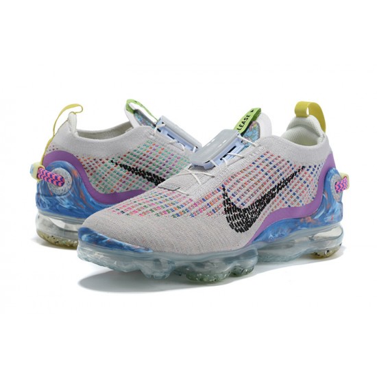 CJ6740-001 Kvinnor/Män Air VaporMax 2020 Flyknit Vit Purpl Skore