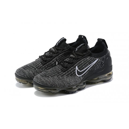 DC9394-001 Kvinnor/Män Air VaporMax 2021 Flyknit Svart Grå Skor