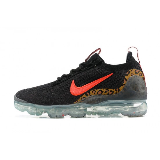 Kvinnor/Män Air VaporMax 2021 Flyknit Svart Röd Skor