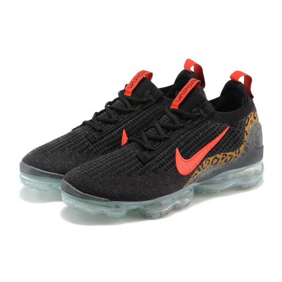 Kvinnor/Män Air VaporMax 2021 Flyknit Svart Röd Skor