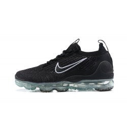 DC4112-002 Kvinnor/Män Air VaporMax 2021 Flyknit Svart Vit Skor 