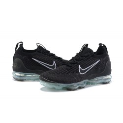 DC4112-002 Kvinnor/Män Air VaporMax 2021 Flyknit Svart Vit Skor 