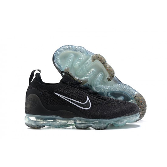 DC4112-002 Kvinnor/Män Air VaporMax 2021 Flyknit Svart Vit Skor