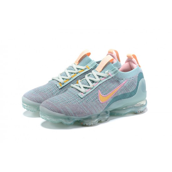 DH4088-300 Kvinnor/Män Air VaporMax 2021 Flyknit Grön Rosa Skor