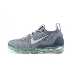 DH4084-400 Kvinnor/Män Air VaporMax 2021 Flyknit Grå Blå Skor 