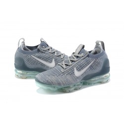 DH4084-400 Kvinnor/Män Air VaporMax 2021 Flyknit Grå Blå Skor 