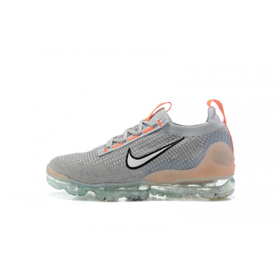 DH4084-002 Kvinnor/Män Air VaporMax 2021 Flyknit Grå Orange Skor