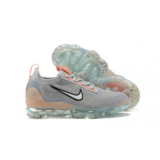 DH4084-002 Kvinnor/Män Air VaporMax 2021 Flyknit Grå Orange Skor