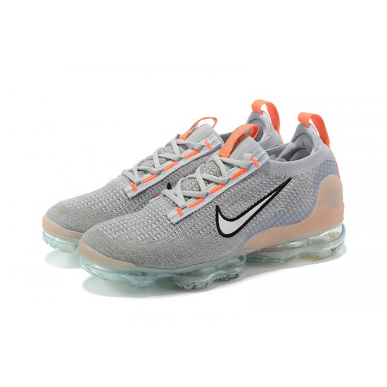 DH4084-002 Kvinnor/Män Air VaporMax 2021 Flyknit Grå Orange Skor