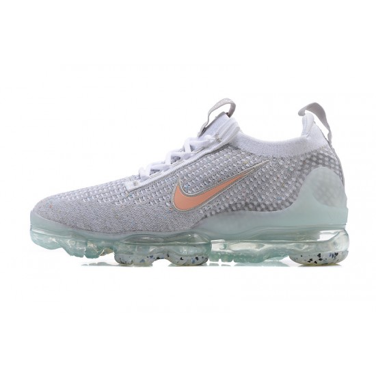 DH4090-002 Kvinnor/Män Air VaporMax 2021 Flyknit Grå Orange Skor