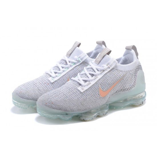 DH4090-002 Kvinnor/Män Air VaporMax 2021 Flyknit Grå Orange Skor