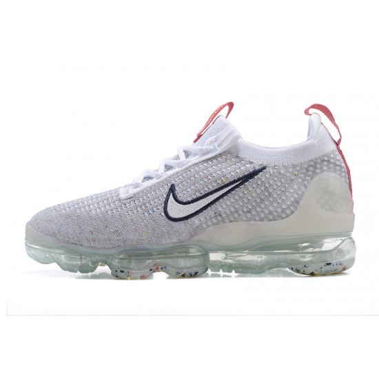 DB1550-003 Kvinnor/Män Air VaporMax 2021 Flyknit Grå Röd Skor