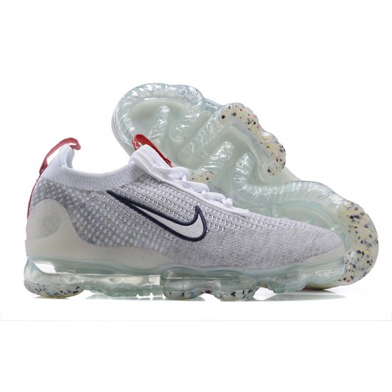 DB1550-003 Kvinnor/Män Air VaporMax 2021 Flyknit Grå Röd Skor