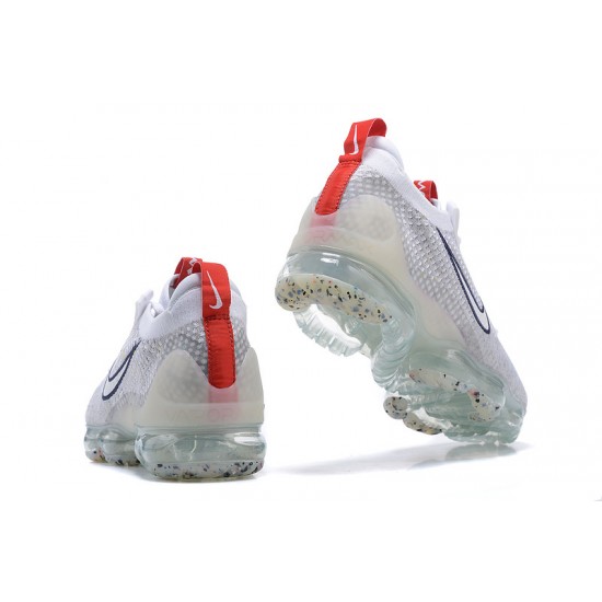 DB1550-003 Kvinnor/Män Air VaporMax 2021 Flyknit Grå Röd Skor