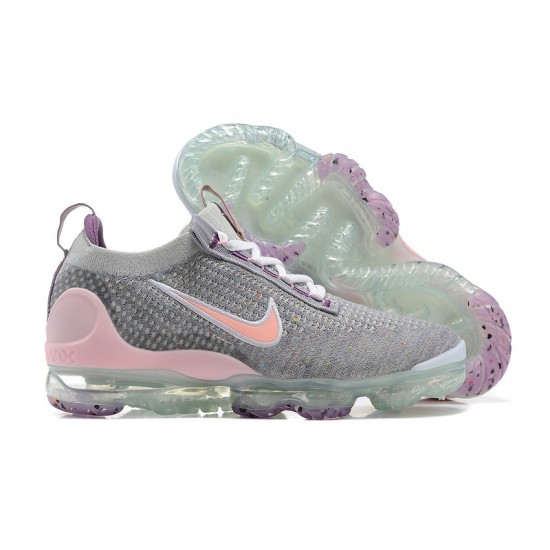 Kvinnor/Män Air VaporMax 2021 Flyknit Grå and Rosa Skor