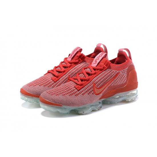 DC4112-800 Kvinnor/Män Air VaporMax 2021 Flyknit Röd Skor