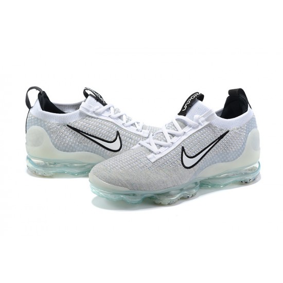 DB1550-100 Kvinnor/Män Air VaporMax 2021 Flyknit Vit Svart Skor