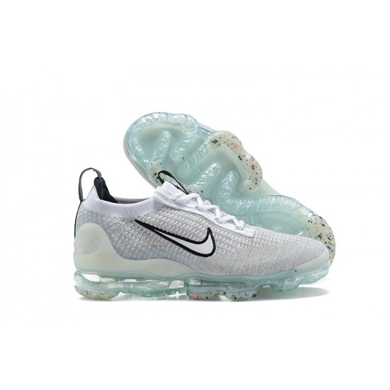 DB1550-100 Kvinnor/Män Air VaporMax 2021 Flyknit Vit Svart Skor