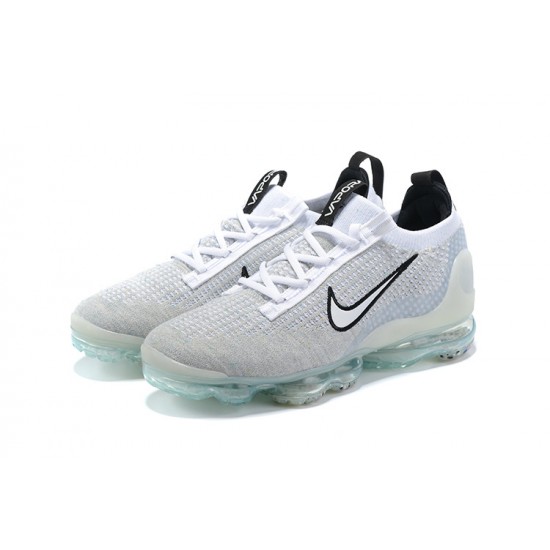 DB1550-100 Kvinnor/Män Air VaporMax 2021 Flyknit Vit Svart Skor