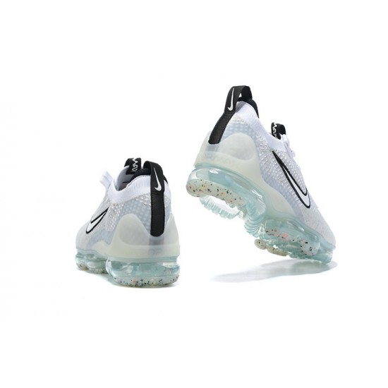 DB1550-100 Kvinnor/Män Air VaporMax 2021 Flyknit Vit Svart Skor