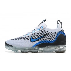 DM0025-001 Kvinnor/Män Air VaporMax 2021 Flyknit Vit Blå Skor 