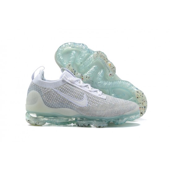 DC4112-100 Kvinnor/Män Air VaporMax 2021 Flyknit Vit Skor