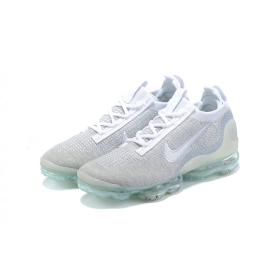 DC4112-100 Kvinnor/Män Air VaporMax 2021 Flyknit Vit Skor