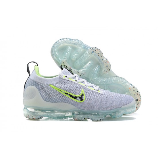 DB1550-005 Kvinnor/Män Air VaporMax 2021 Flyknit Vit Grå Skor