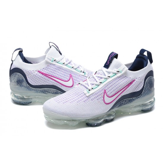 DB1550-105 Kvinnor/Män Air VaporMax 2021 Flyknit Vit Rosa Skor