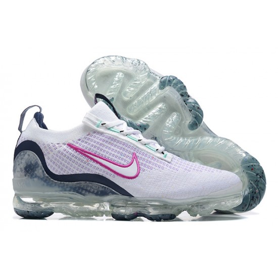 DB1550-105 Kvinnor/Män Air VaporMax 2021 Flyknit Vit Rosa Skor