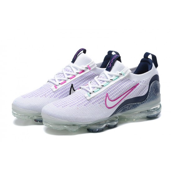 DB1550-105 Kvinnor/Män Air VaporMax 2021 Flyknit Vit Rosa Skor