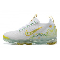 Kvinnor/Män Air VaporMax 2021 Flyknit Vit Gul Skor