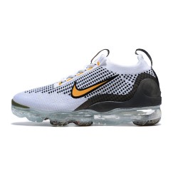 Kvinnor/Män Air VaporMax 2021 Flyknit Vit Gul and Svart Skor