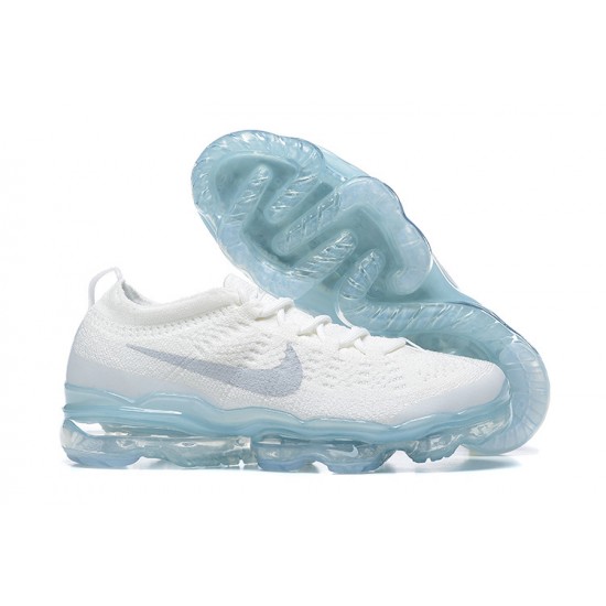 DV1678-002 Air VaporMax 2023 Flyknit Pure Kvinnor/Män Platinum Vit Blå Skor