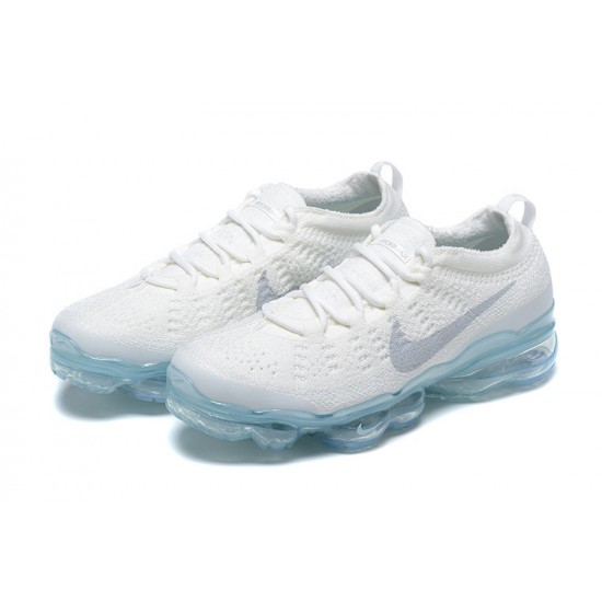 DV1678-002 Air VaporMax 2023 Flyknit Pure Kvinnor/Män Platinum Vit Blå Skor