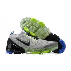 AJ6900-112 Kvinnor/Män Air VaporMax Flyknit 3 Grå Blå Skor 