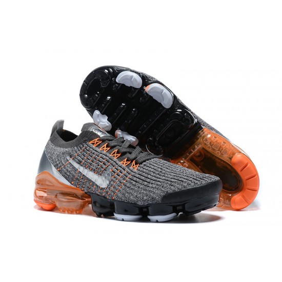 AJ6900-024 Kvinnor/Män Air VaporMax Flyknit 3 Grå Orange Skor